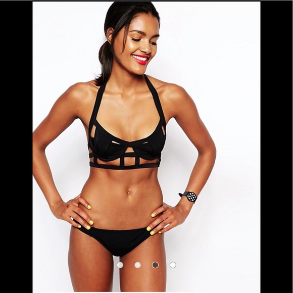 ASOS Other - 🧶 Asos black caged bikini 4 32 C